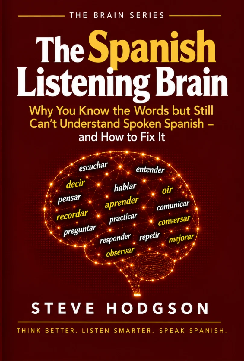 Original front cover of The Spanish Listening Brain